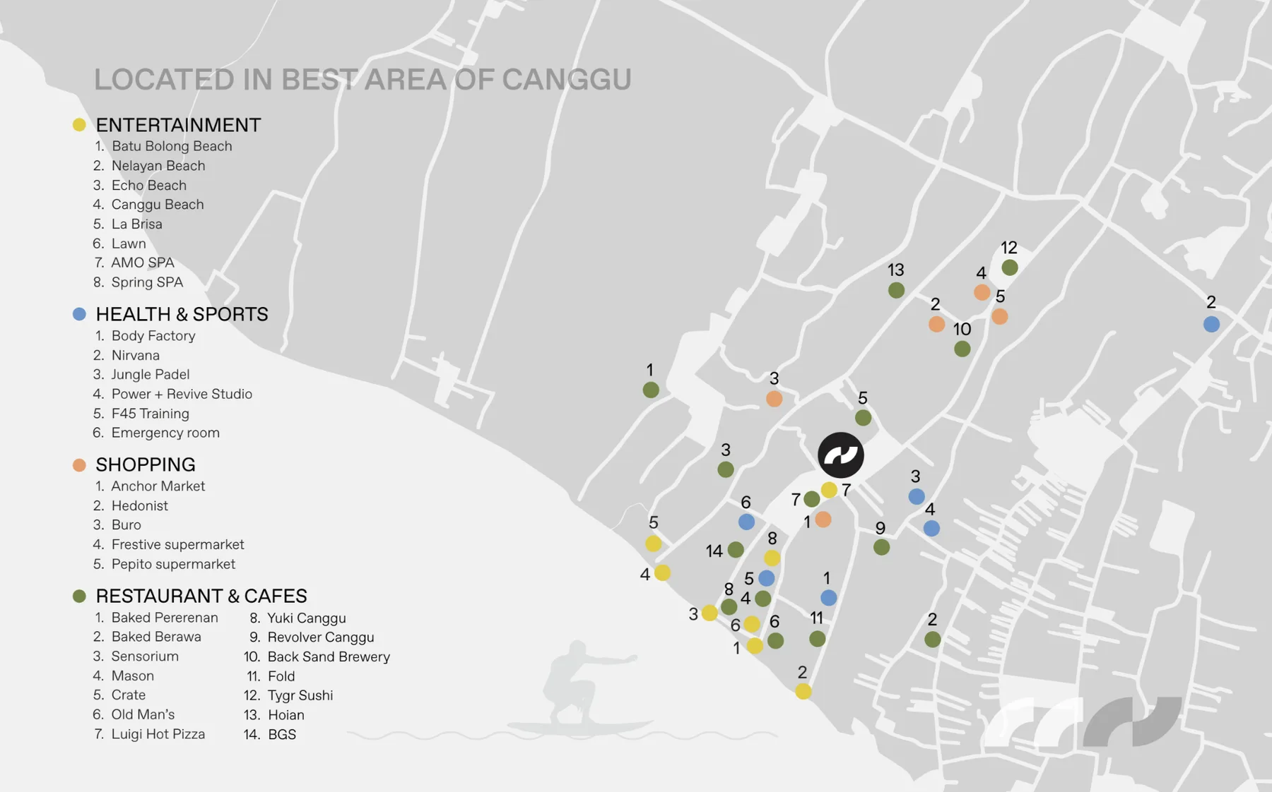 Локація NEXA Apartments Canggu — карта району